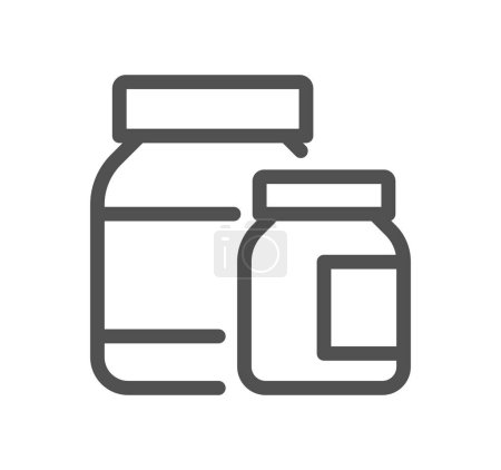 Illustration for Plastic jars  icon isolated on white background - Royalty Free Image