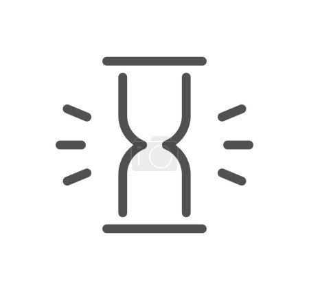 Illustration for Hourglass line icon isolated on white background - Royalty Free Image
