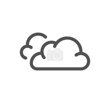 Illustration for Cloud computing line icon in outline style. - Royalty Free Image