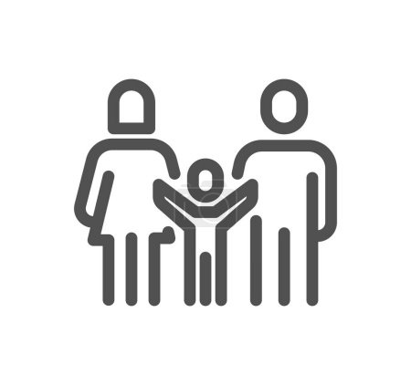 Téléchargez les illustrations : Vecteur d'icônes familiales isolé sur fond blanc pour la conception de votre application web et mobile, concept de logo familial - en licence libre de droit