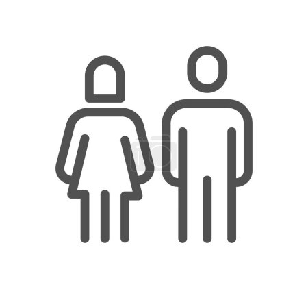 Ilustración de Pareja y personas icono, vector de ilustración - Imagen libre de derechos