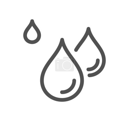 Téléchargez les illustrations : Gouttes d'eau icône, illustration vectorielle - en licence libre de droit