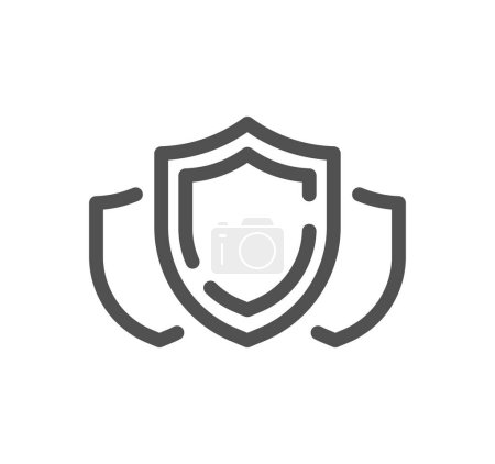 Illustration for Shields on a white background, vector illustration - Royalty Free Image
