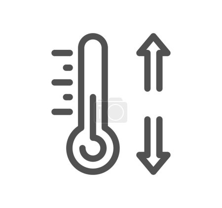 Ilustración de Un icono de termómetro aislado sobre fondo blanco - Imagen libre de derechos