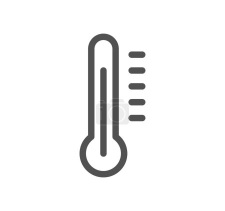 Illustration for A thermometer with a high temperature - Royalty Free Image