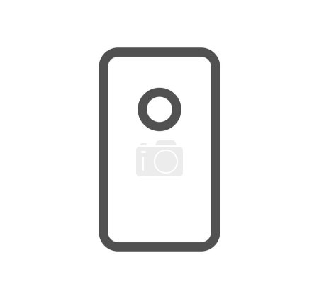 Téléchargez les illustrations : Icône Smartphone isolé sur fond blanc - en licence libre de droit