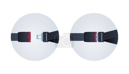 Illustration for Seat belts illustration isolated on white background - Royalty Free Image