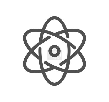 Illustration for Atom sign icon isolated on white background - Royalty Free Image