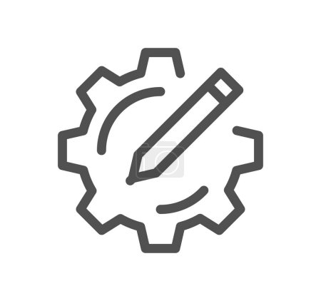 Illustration for Gear icon, vector illustration simple design - Royalty Free Image