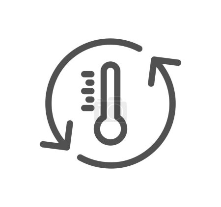 Ilustración de Icono del termómetro en estilo de moda fondo aislado - Imagen libre de derechos