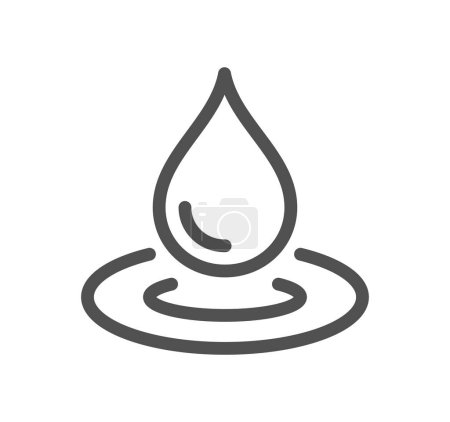 Téléchargez les illustrations : Water drop icon, vector illustration simple design - en licence libre de droit