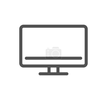 Illustration for Computer monitor icon vector - Royalty Free Image