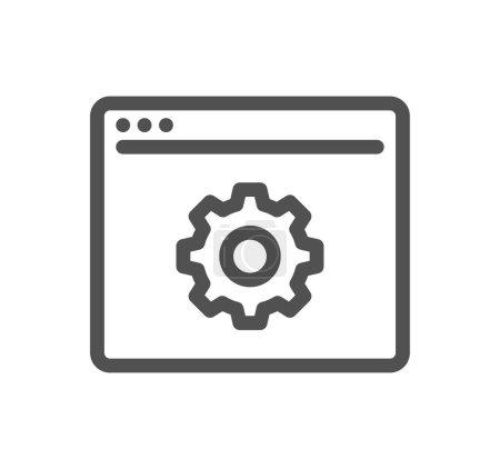 Illustration for Computer repair icon. outline style vector symbol - Royalty Free Image
