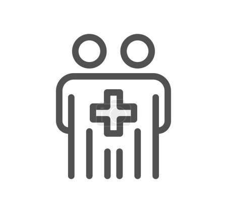 Illustration for Nurse vector icon, line symbol, outline sign. - Royalty Free Image