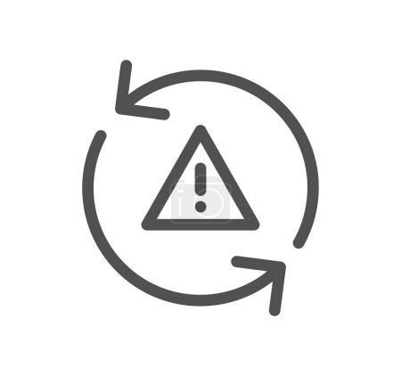 Ilustración de Signo de advertencia icono, vector ilustración diseño simple - Imagen libre de derechos