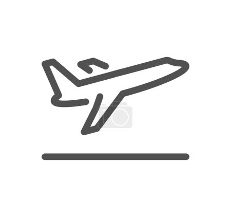 Téléchargez les illustrations : Icône avion, illustration vectorielle design simple - en licence libre de droit