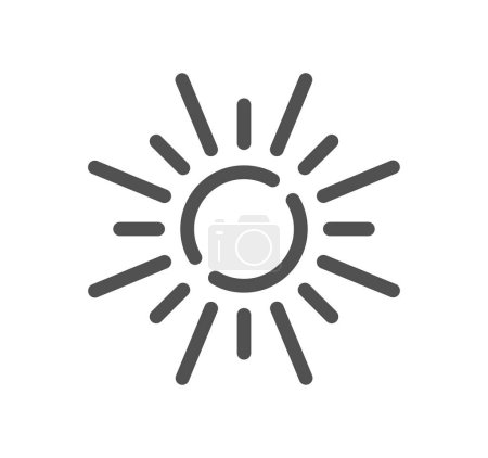 Illustration for Solar panel related icon outline and linear vector. - Royalty Free Image