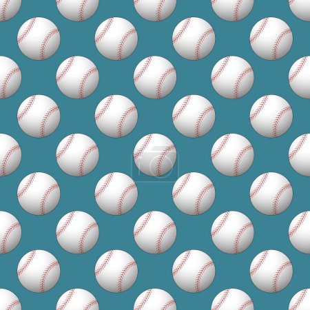 Illustration for Seamless pattern baseball vector illustration. - Royalty Free Image