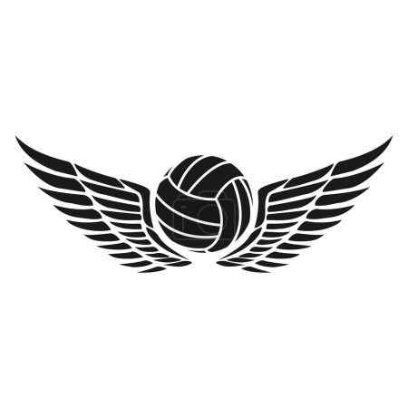 Ilustración de Logo de voleibol vectorial el emblema del equipo de voleibol. - Imagen libre de derechos
