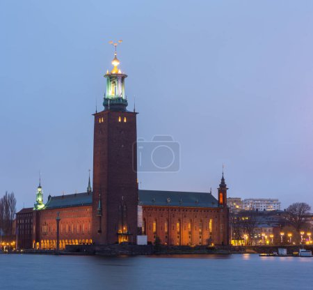 Photo for Stockholm, Sweden - January 14, 2023: Stockholm City Hall (Stockholms stadshus) - Royalty Free Image