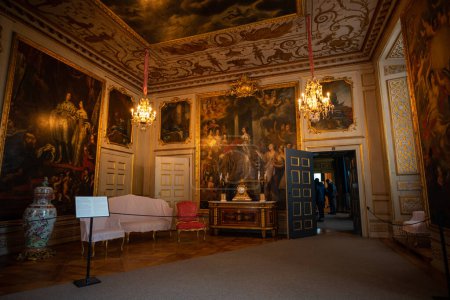 Photo for Stockholm, Sweden - January 22, 2023: Drottningholm Castle interiors - drawing room - Royalty Free Image