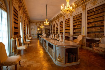 Photo for Stockholm, Sweden - January 22, 2023: Drottningholm Castle interiors - Lovisa Ulrikas Library - Royalty Free Image