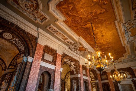Photo for Stockholm, Sweden - January 22, 2023: Drottningholm Castle interiors - ceiling decoration of the reception halls - Royalty Free Image