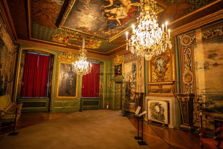 Photo for Stockholm, Sweden - January 22, 2023: Drottningholm Castle interiors - Oscar's hall - Royalty Free Image
