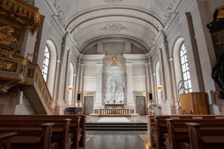 Photo for Stockholm, Sweden - February 14, 2023: Adolf Fredrik Church (Adolf Fredriks kyrka) interior inside view - Royalty Free Image