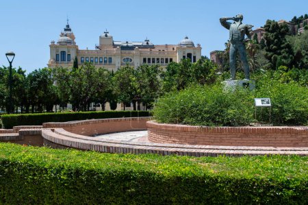 Photo for Mlaga, Spain - July 5, 2023: Malaga city hall garden (La Casona del Parque ) - Royalty Free Image