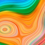 Dynamic color series. Futuristic abstract colorful background. Artistic abstraction with colorful wavy lines. Colorful distorted line textures. Creative multi colored wave line pattern.