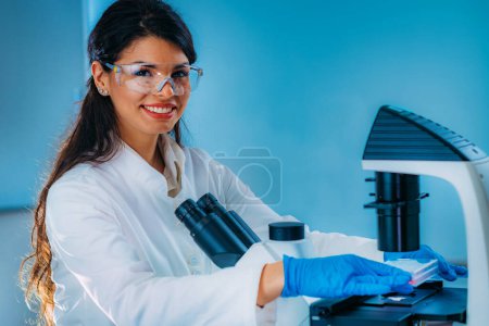 Photo for Beautiful Female Student in Laboratory - Royalty Free Image