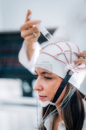 Photo for Neuroscience Lab, EEG Scanning - Royalty Free Image