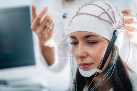 Photo for Neuroscience Lab, EEG Scanning - Royalty Free Image