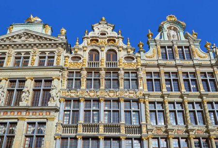 Photo for Brussels, Beigium, the gilde noble palaces of  the Grand place (Grote Markt) square - Royalty Free Image