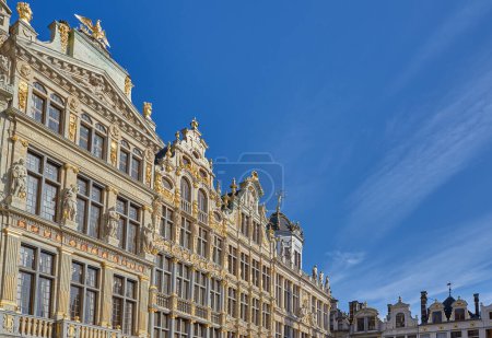 Photo for Brussels, Beigium, the gilde noble palaces of  the Grand place (Grote Markt) square - Royalty Free Image