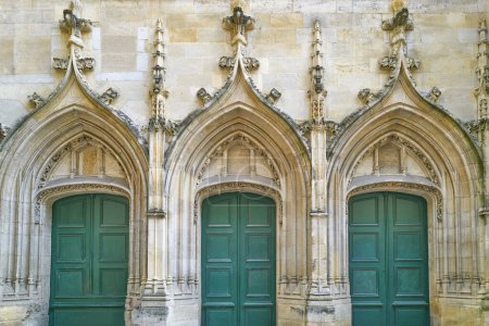 Foto de France, Bordeaux, the three doors portal of the St.Eloi church - Imagen libre de derechos