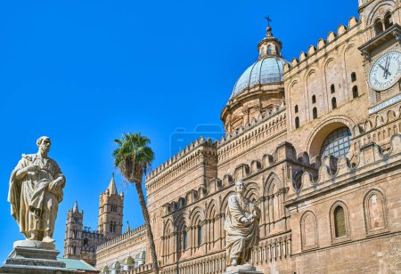 Photo for Italy, Palermo, view of the Primatial Metropolitan Cathedral Basilica of the Holy Virgin Mary of the Assumption, better known as Cathedral of Palermo - Royalty Free Image