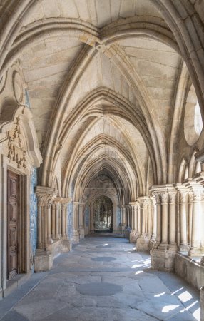 Porto, Portugal - April 18, 2023: The cloister of the Porto Cathedral  (Cathedral of Assumption of our Lady)