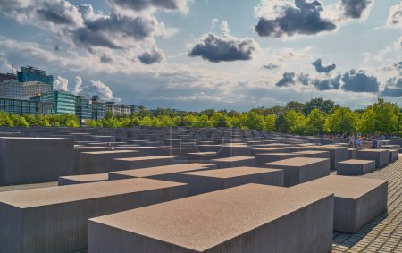 Foto de Berlín, Alemania - Juky 31, 2019: El monumento al judío asesinado de Europa - Imagen libre de derechos