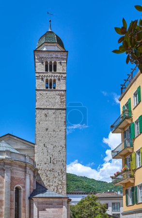 Photo for Trento, Italy, the bell tower of the  Santa Maria Maggiore basilica - Royalty Free Image