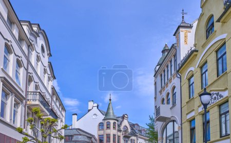 Photo for Alesund, Norway, Art Nouveau architctures in the old town - Royalty Free Image
