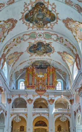 Photo for Lucerne, Switzerland - July 13, 2022: The organ of the Jesuit church - Royalty Free Image