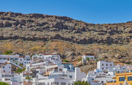 Photo for Mogan, Gran Canaria, Spain, the outskirts of the village on the slopes of Mount Tauro - Royalty Free Image