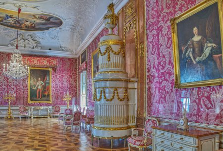 Photo for Salzburg, Austria -  October 5, 2022: The paintings and decorations of the halls in the Residenz part of the Dom Quartier museum - Royalty Free Image