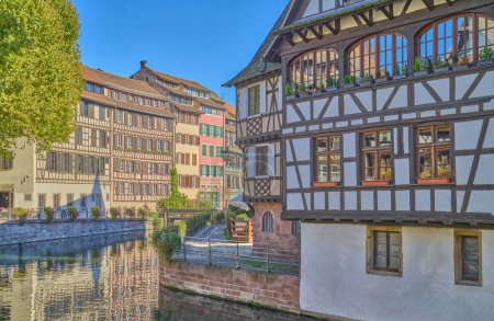 Strasbourg, France, les maisons colorées à colombages du quartier de la Petite France