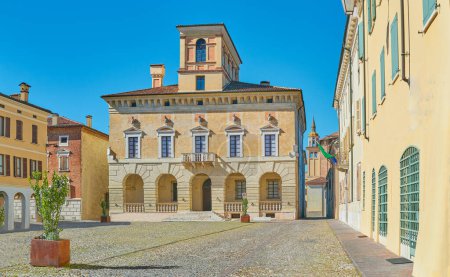 Sabbioneta, Italia, vista del Palacio Ducal en el casco antiguo