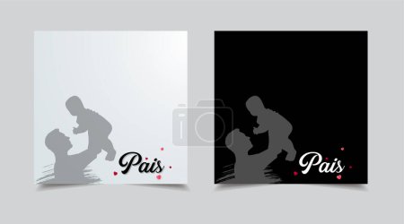 Illustration for Wonderful Happy father's day design background vector - Royalty Free Image