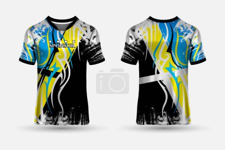 Ilustración de Resumen camiseta deportiva plantilla de diseño vector maqueta - Imagen libre de derechos