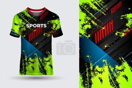 Incredible and geometric T shirt sports abstract jersey suitable for racing, soccer and e sports
